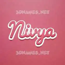 nivya in Red Scribble style - 3D name wallpaper