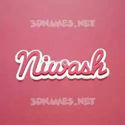 niwash in Red Scribble style - 3D name wallpaper