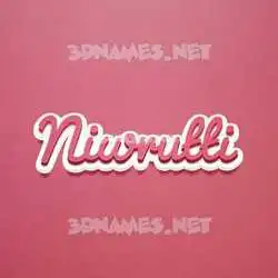 niwrutti in Red Scribble style - 3D name wallpaper