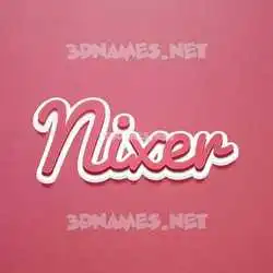 nixer in Red Scribble style - 3D name wallpaper
