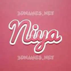 niya in Red Scribble style - 3D name wallpaper