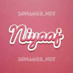 niyaaj in Red Scribble style - 3D name wallpaper