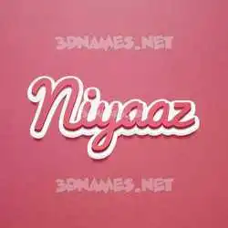 niyaaz in Red Scribble style - 3D name wallpaper