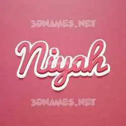 niyah in Red Scribble style - 3D name wallpaper