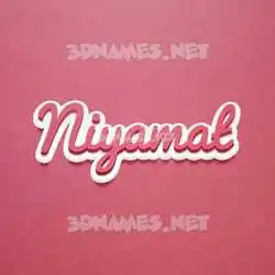niyamat in Red Scribble style - 3D name wallpaper