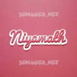 niyamath in Red Scribble style - 3D name wallpaper