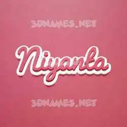 niyanta in Red Scribble style - 3D name wallpaper