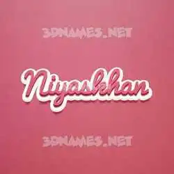 niyaskhan in Red Scribble style - 3D name wallpaper