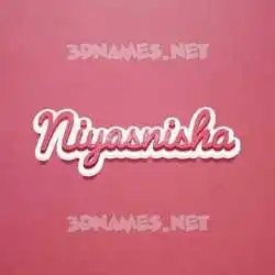 niyasnisha in Red Scribble style - 3D name wallpaper