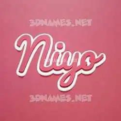 niyo in Red Scribble style - 3D name wallpaper