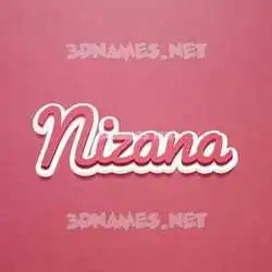 nizana in Red Scribble style - 3D name wallpaper