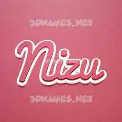 nizu in Red Scribble style - 3D name wallpaper