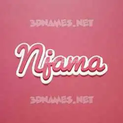 njama in Red Scribble style - 3D name wallpaper
