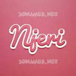 njeri in Red Scribble style - 3D name wallpaper