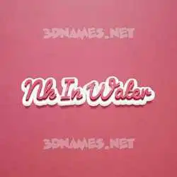 nk in water in Red Scribble style - 3D name wallpaper