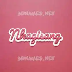 nkagisang in Red Scribble style - 3D name wallpaper