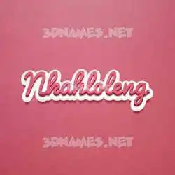 nkahloleng in Red Scribble style - 3D name wallpaper