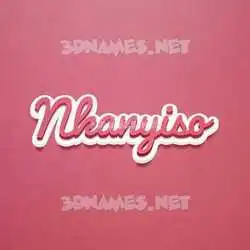 nkanyiso in Red Scribble style - 3D name wallpaper