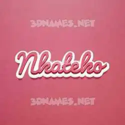 nkateko in Red Scribble style - 3D name wallpaper