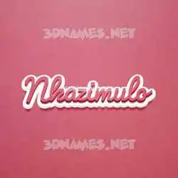 nkazimulo in Red Scribble style - 3D name wallpaper