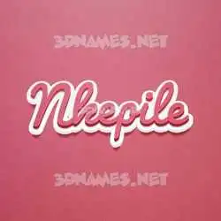 nkepile in Red Scribble style - 3D name wallpaper