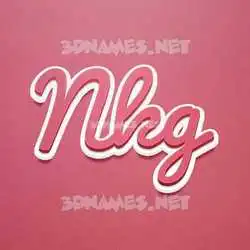 nkg in Red Scribble style - 3D name wallpaper