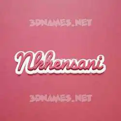 nkhensani in Red Scribble style - 3D name wallpaper