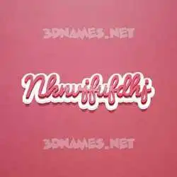 nknvjfufdhj in Red Scribble style - 3D name wallpaper