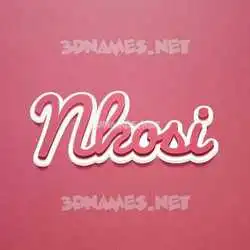 nkosi in Red Scribble style - 3D name wallpaper
