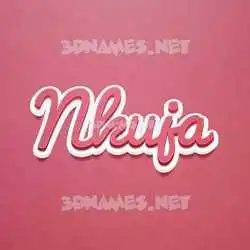 nkuja in Red Scribble style - 3D name wallpaper