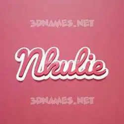 nkulie in Red Scribble style - 3D name wallpaper