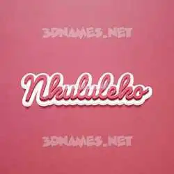 nkululeko in Red Scribble style - 3D name wallpaper