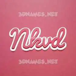 nkvd in Red Scribble style - 3D name wallpaper