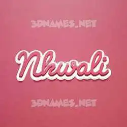 nkwali in Red Scribble style - 3D name wallpaper