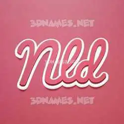 nld in Red Scribble style - 3D name wallpaper