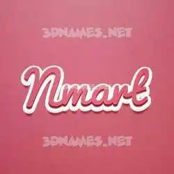 nmart in Red Scribble style - 3D name wallpaper