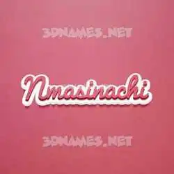 nmasinachi in Red Scribble style - 3D name wallpaper