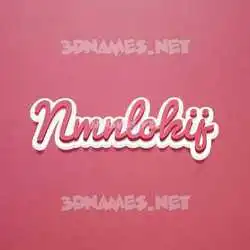 nmnlokij in Red Scribble style - 3D name wallpaper