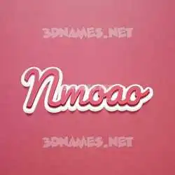nmoao in Red Scribble style - 3D name wallpaper