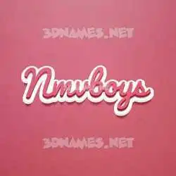 nmvboys in Red Scribble style - 3D name wallpaper