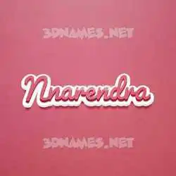 nnarendra in Red Scribble style - 3D name wallpaper