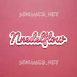 nnedelflow in Red Scribble style - 3D name wallpaper
