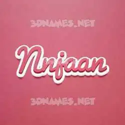 nnjaan in Red Scribble style - 3D name wallpaper