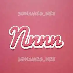 nnnn in Red Scribble style - 3D name wallpaper