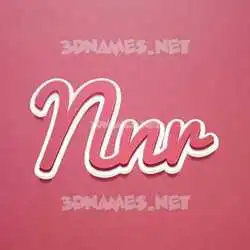 nnr in Red Scribble style - 3D name wallpaper