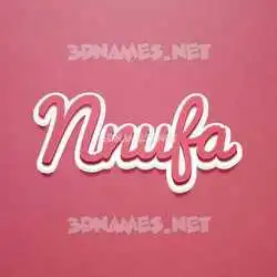 nnufa in Red Scribble style - 3D name wallpaper
