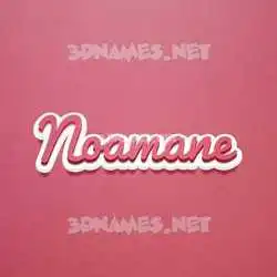noamane in Red Scribble style - 3D name wallpaper