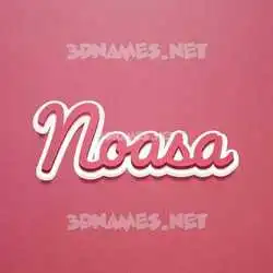 noasa in Red Scribble style - 3D name wallpaper