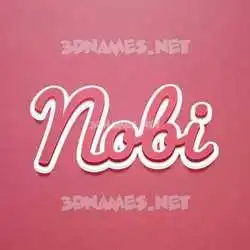 nobi in Red Scribble style - 3D name wallpaper