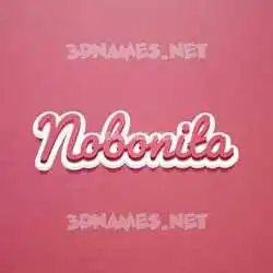 nobonita in Red Scribble style - 3D name wallpaper